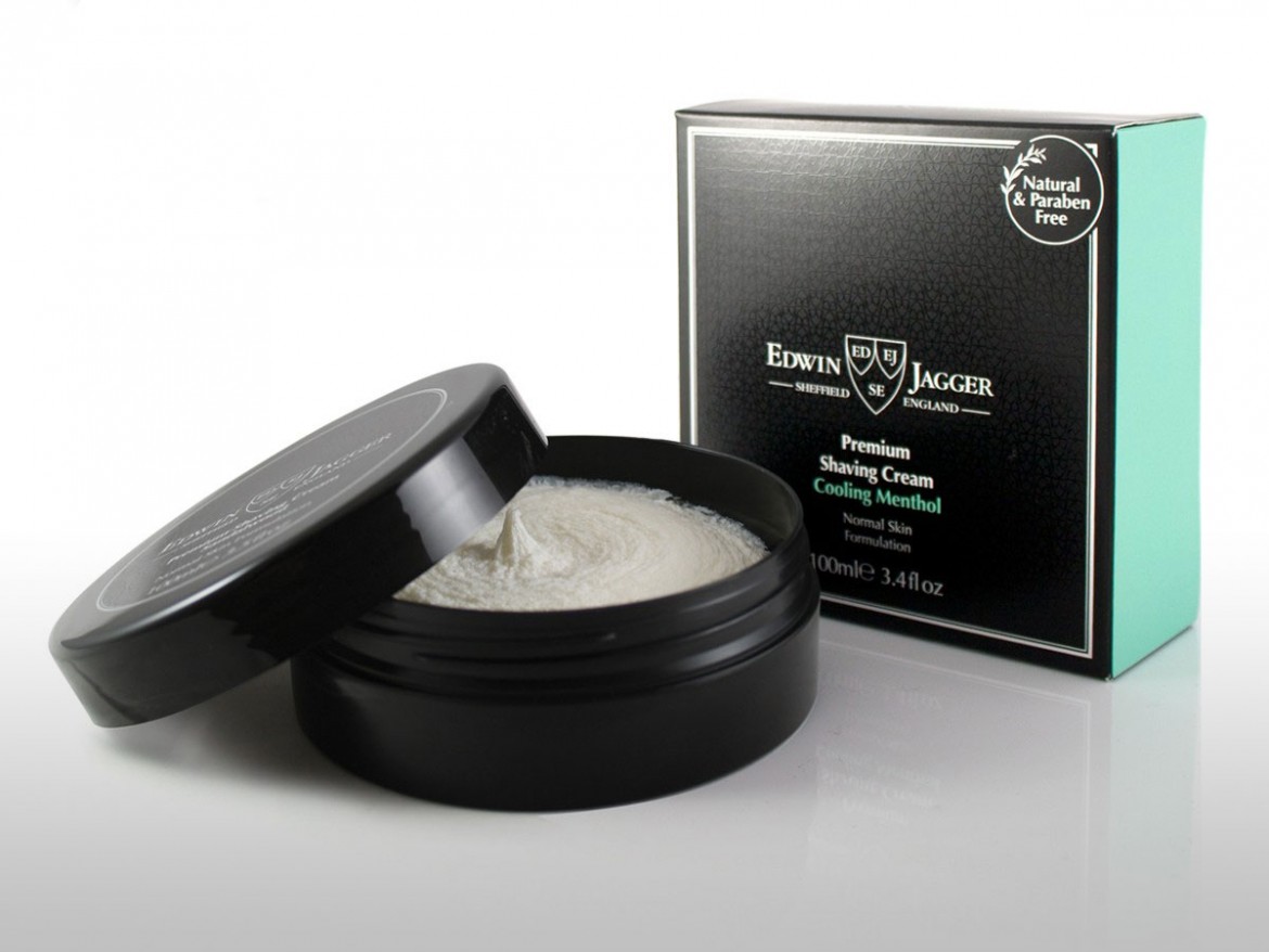 Opakowanie kremu do golenia Edwin Jagger Cooling Menthol Shaving Cream (zdjęcie Edwin Jagger)