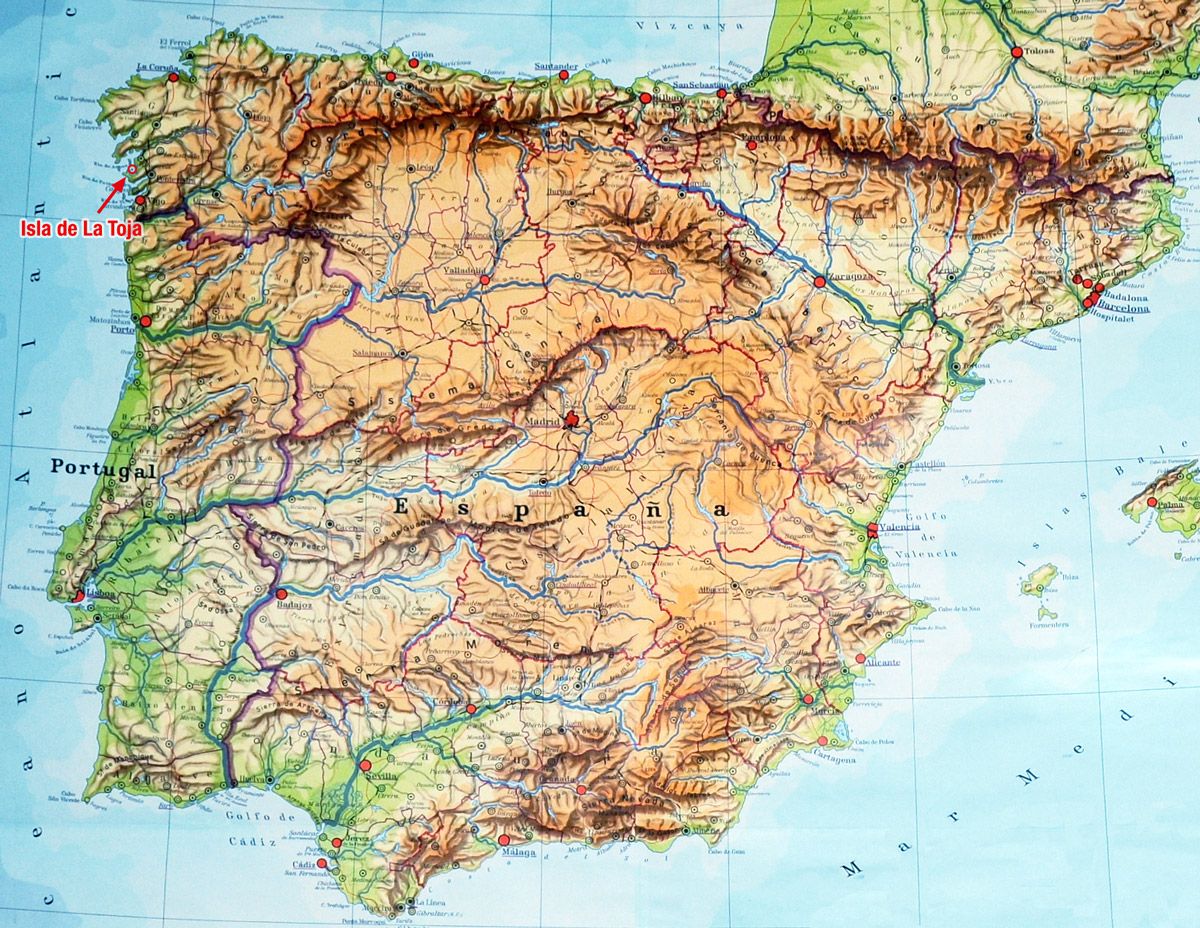 La Toja – mapa Hiszpanii