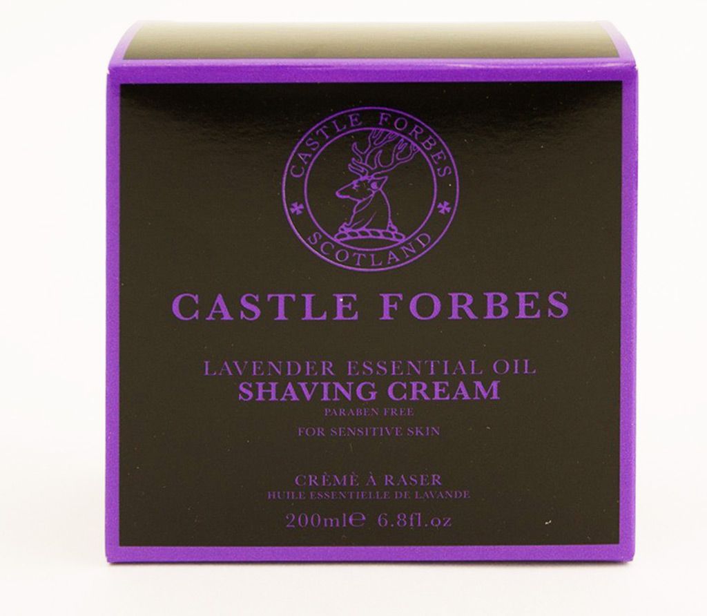 Opakowanie kremu do golenia Castle Forbes Lavender Shaving Cream