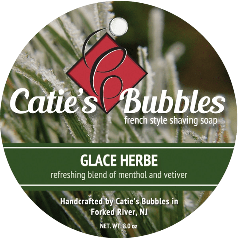 Nowa etykieta mydła Catie’s Bubbles Glacé Herbes