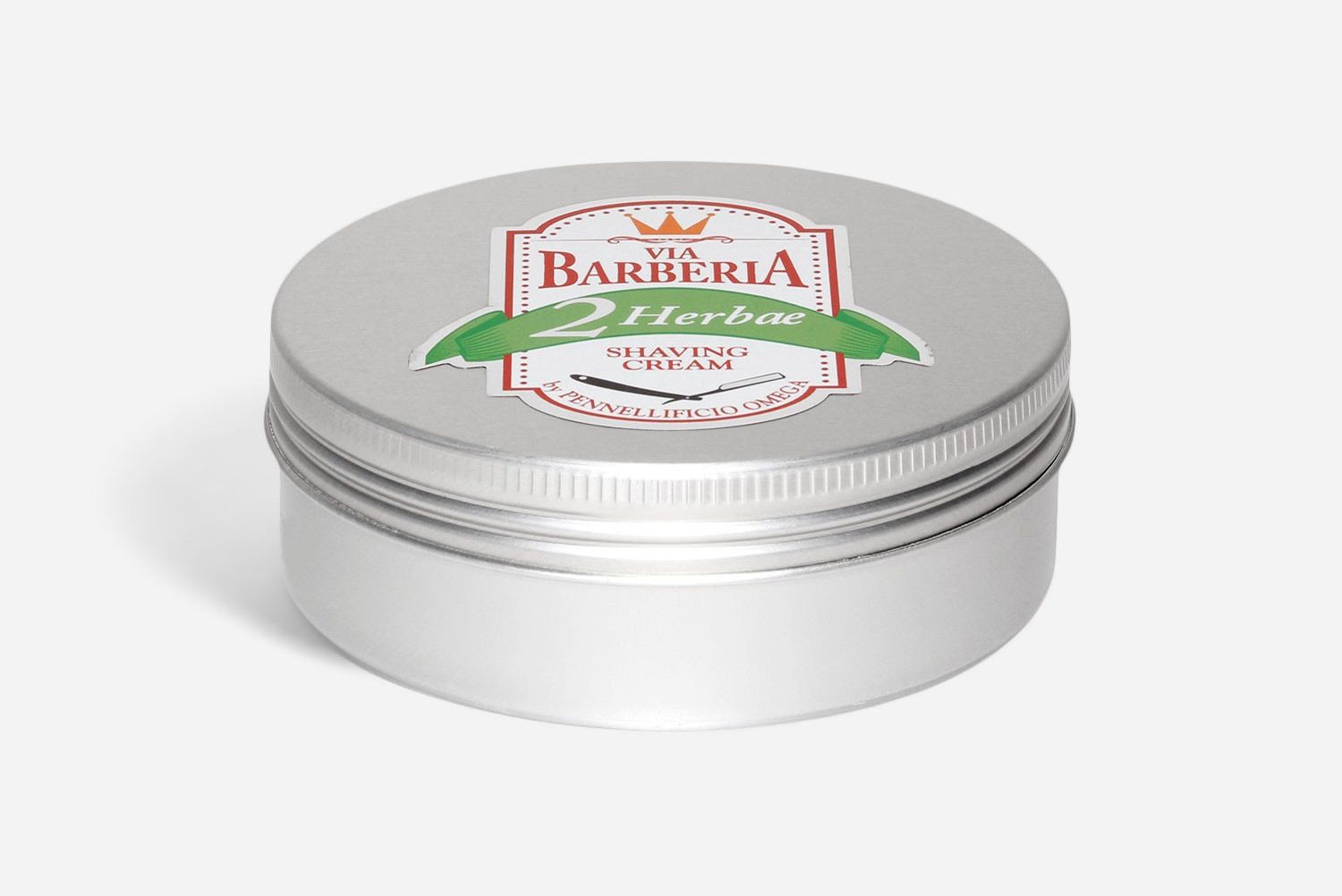 Tygiel z kremem do golenia Omega Via Barberia Herbae Shaving Cream