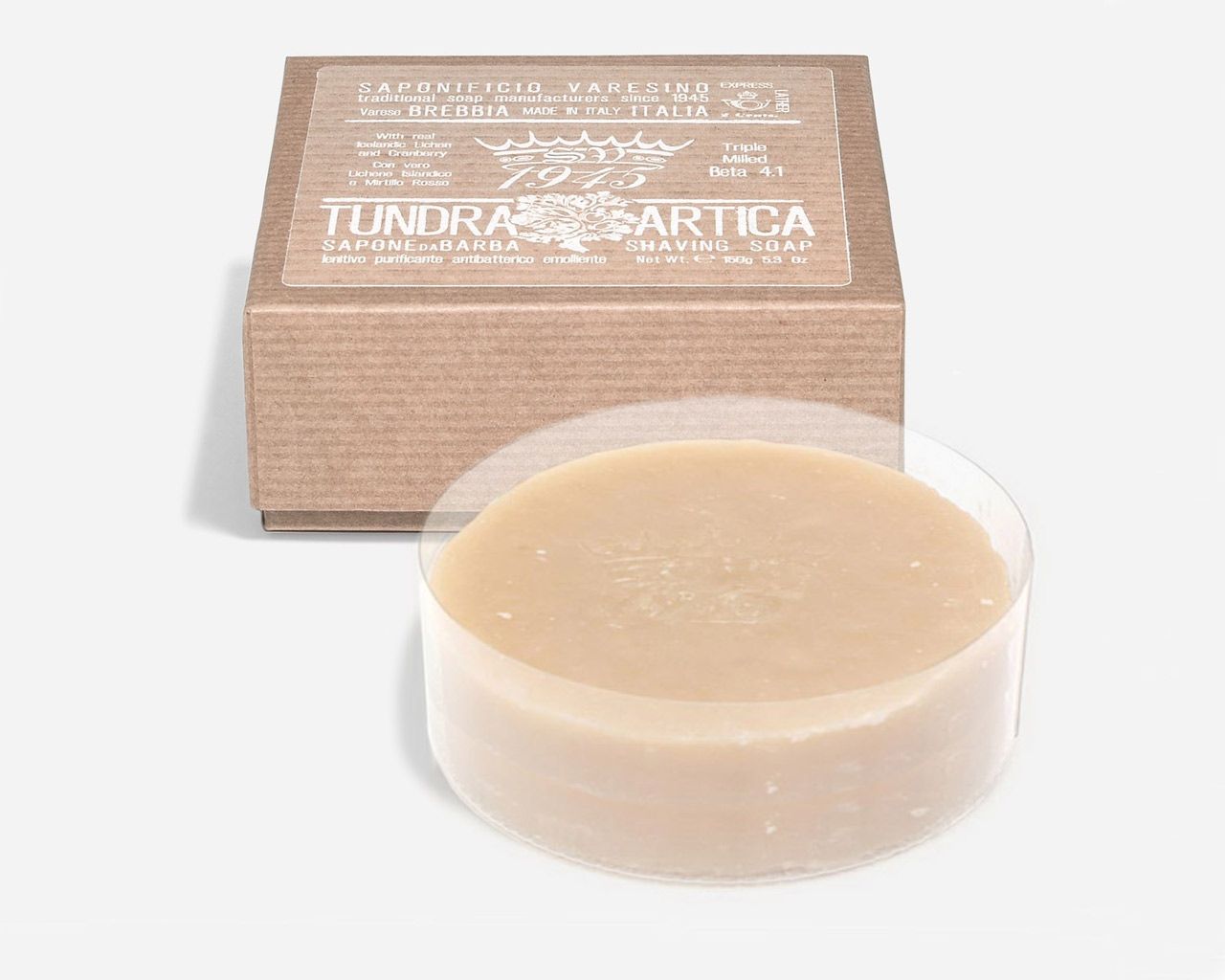 Opakowanie mydła do golenia Saponificio Varesino Tundra Artica Shaving Soap