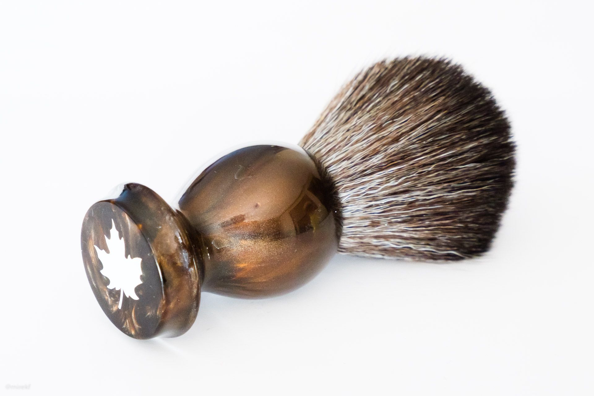 Pędzel do golenia Maggard Razors 22 mm Black Synthetic Shaving Brush, Bronze Handle
