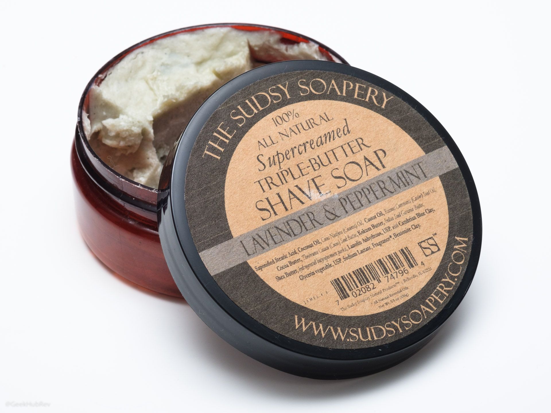 Konsystencja mydła do golenia Sudsy Soapery Lavender & Peppermint